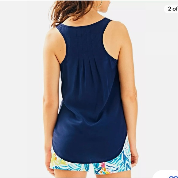 NWT Lilly Pulitzer Alyssa Silk Top Medium - Picture 2 of 7